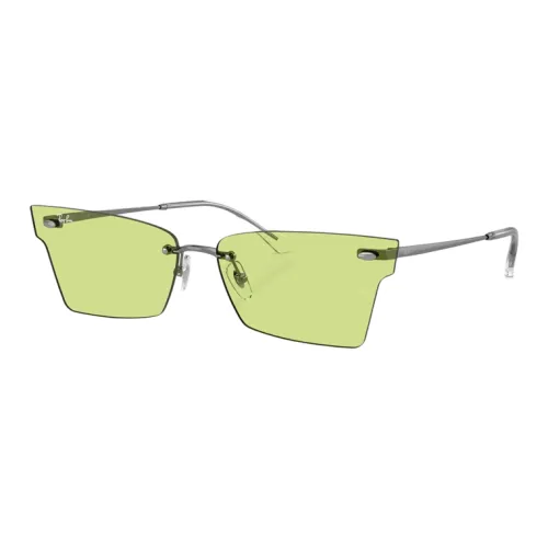 RayBan Metal Irregular Shape Sunglasses Unisex Gray
