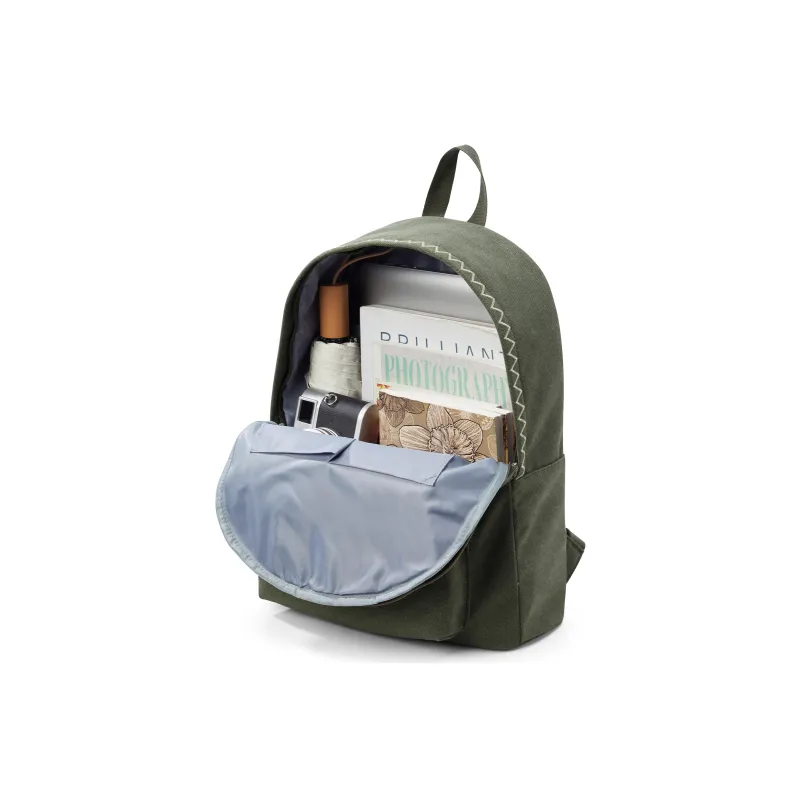 Werocker Canvas Backpack Regular Unisex Ecru/Black/Green-21