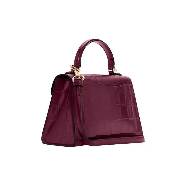 COACH Pepper Leather Handbag, Crossbody Bag, Shoulder Bag Medium Size Women's Purple-1