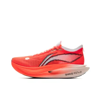 LiNing Flyco 5 ELITE Cushioned Slip Resistant Rebound Low Top Carbon Plate Running Shoes Unisex Red