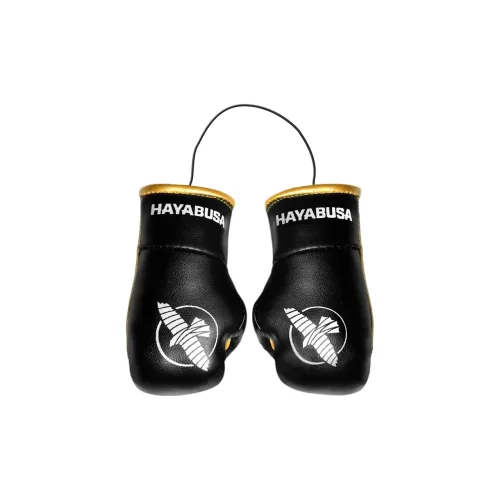 HAYABUSA Boxing Gloves PU Decoration Pendant With Rearview Mirror Mount For Displaying Gear Bags Unisex Black Gold