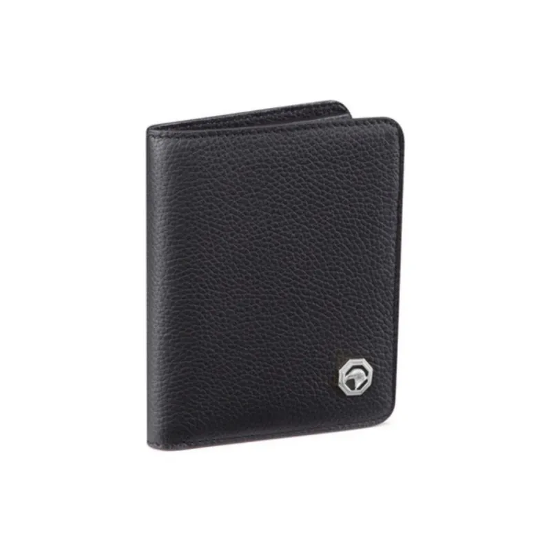STEFANO RICCI Calfskin Leather Wallet Men's Black-1
