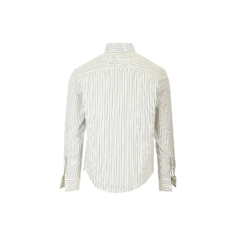 Burberry Logo Embroidered Striped Shirt-1