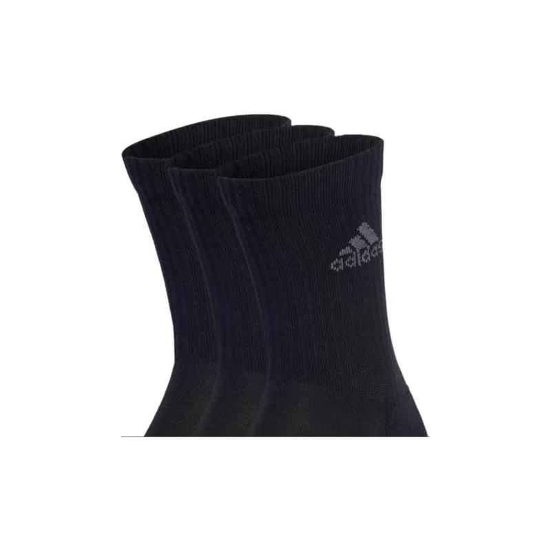 Adidas Mid Calf Socks Unisex 3 Pack Black/Dark Gray-1