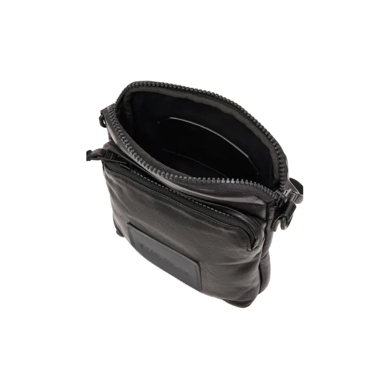 ALLSAINTS Sheepskin Shoulder Bag Men's Black-1