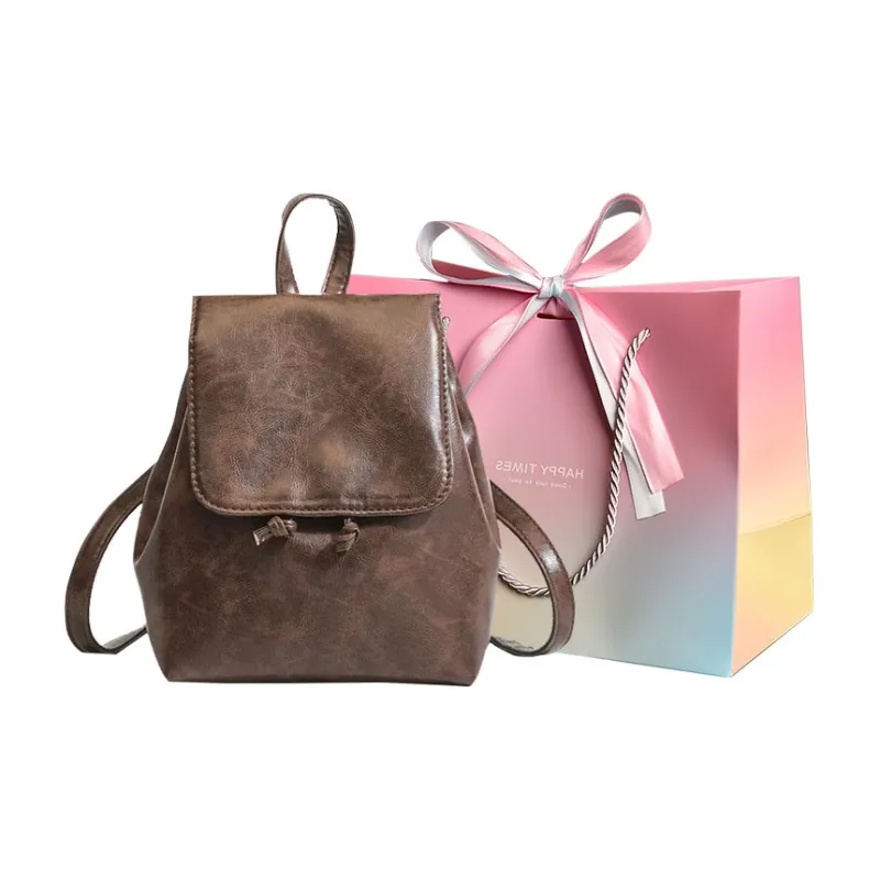 Aini Rabbit PU Backpack Regular Women's Black/Brown-5