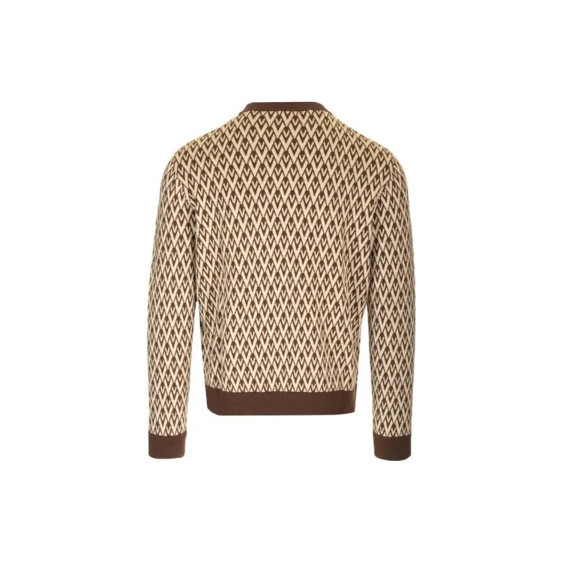 Valentino Toute La V Jacquard Crewneck Jumper-1