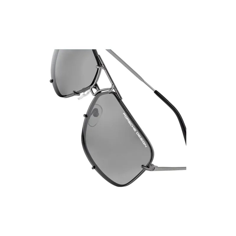 PORSCHE DESIGN Pure Titanium Acrylic Square Sunglasses Men's-3