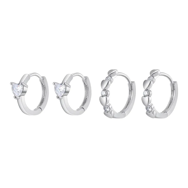MISS XIA JWY S925 Silver Stud Earrings Women's-0