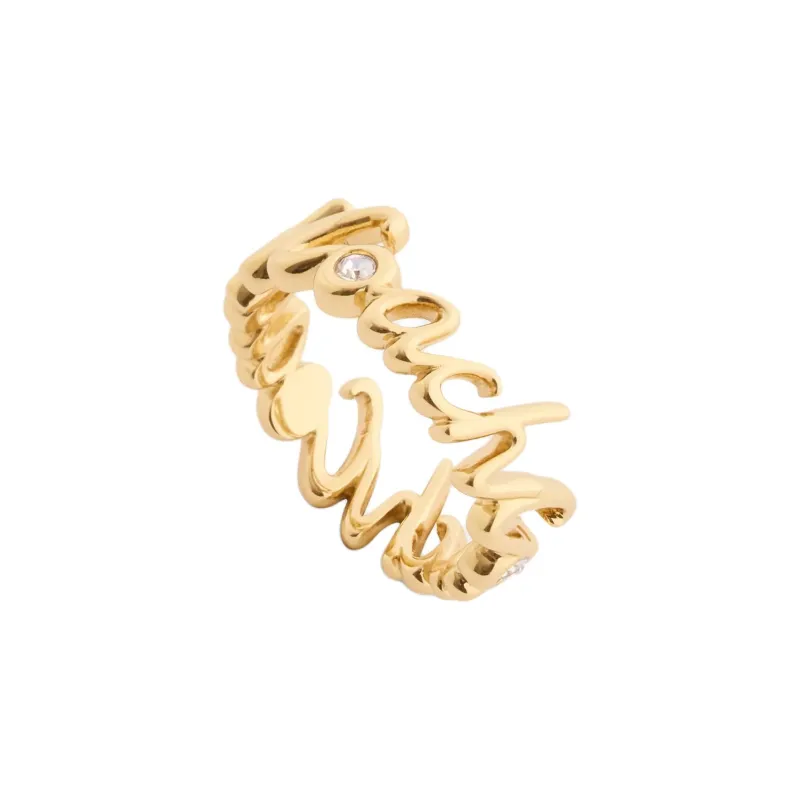COACH Brass Plated Rings Unisex Gold-1