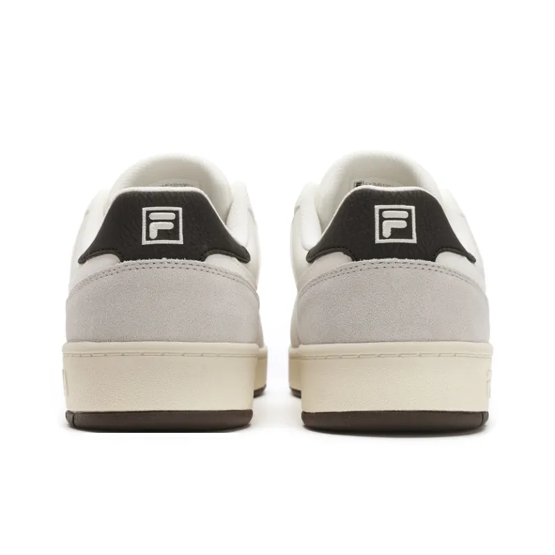 FILA Targa Abrasion Resistant Low Top Skateboard Shoes Men's White Gray-3