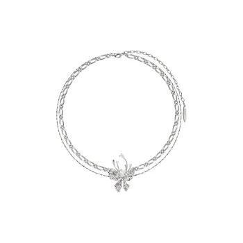 BOONEE ALUS White Gold Plated Copper Necklaces Women's