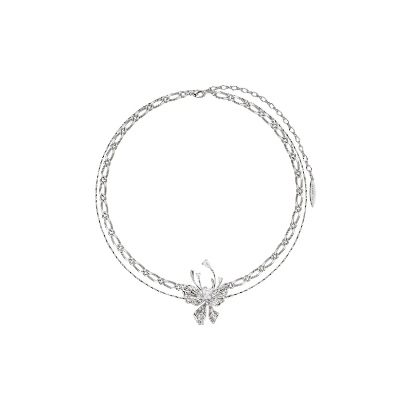 BOONEE ALUS White Gold Plated Copper Necklaces Women's-0