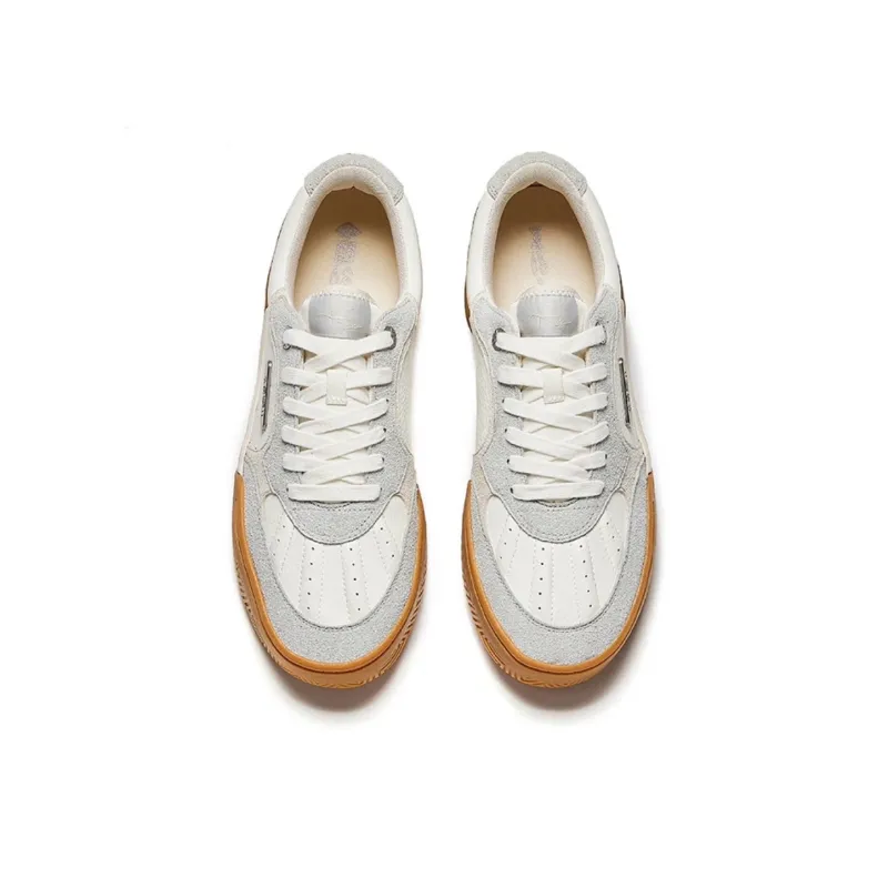 Anta Owen Hélà TRIBE Cushioning Abrasion Resistant Lightweight Low Top Skateboard Shoes Men's White Gray-2