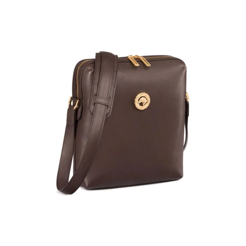 STEFANO RICCI Calfskin Messenger Bag Shoulder Bag Men's Brown-1