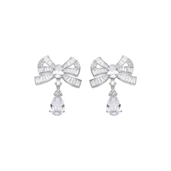 NANA JACQUELINE Brass Earrings Women's White