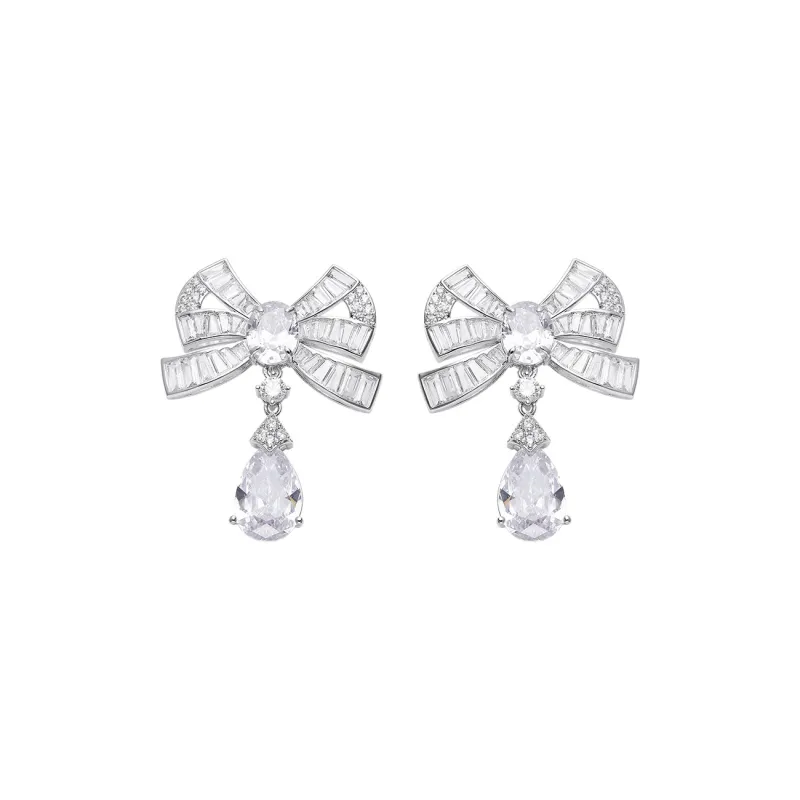 NANA JACQUELINE Brass Earrings Women's White-0