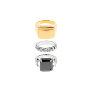 Balenciaga Set Of Three Rings Mini Evening Ring Set
