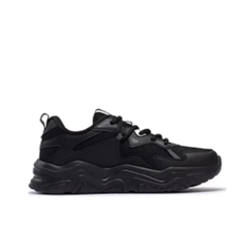 361° Anti Slip Wear Resistant Low Top Chunky Sneakers Men's Black-1