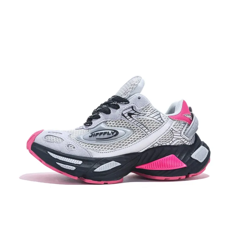 Jifffly Cushioned Slip-Resistant Breathable Lightweight Height Increasing Low-Top Chunky Sneakers Unisex-49