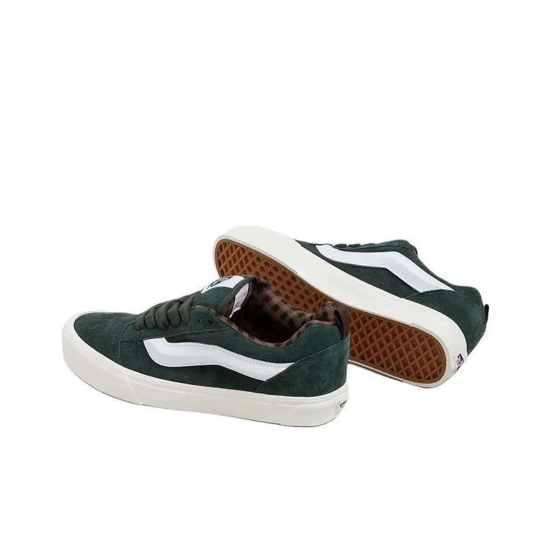 Vans Knu Skool Anti Slip Wear Resistant Low Top Skateboard Shoes Unisex Green-3
