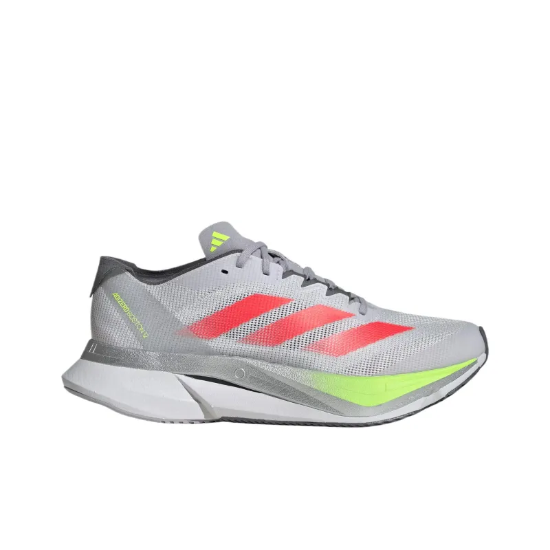 Adidas Adizero Boston 12 Dash Grey Lucid Red Lucid Lemon Women's-1
