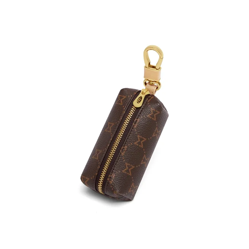 MashaLanti PVC Key Pouch Small Size Women's Dark Brown/Coffee-4