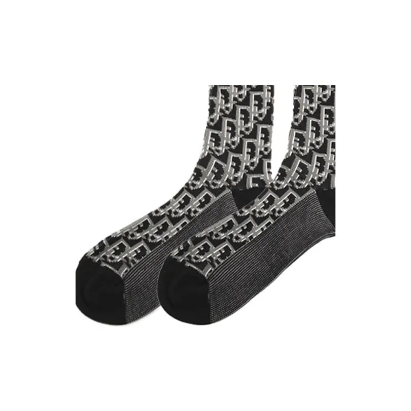 DIOR Knee-High Socks Men's 1 Pack Black-3
