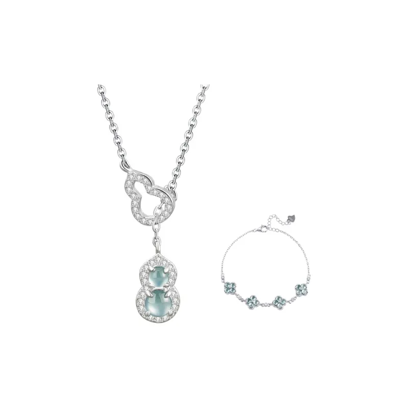 Long Fu Glutinous Jade New Year Gift Good Luck Jewelry Necklace Women's-0