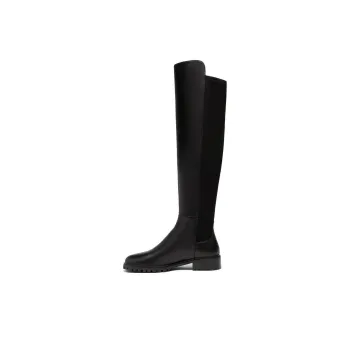 Stuart Weitzman/SW 5050 CITY Knee high Boots 3cm Women's Black Nappa