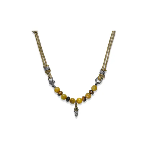 Cuud Tiger's Eye Stone Necklaces Men's