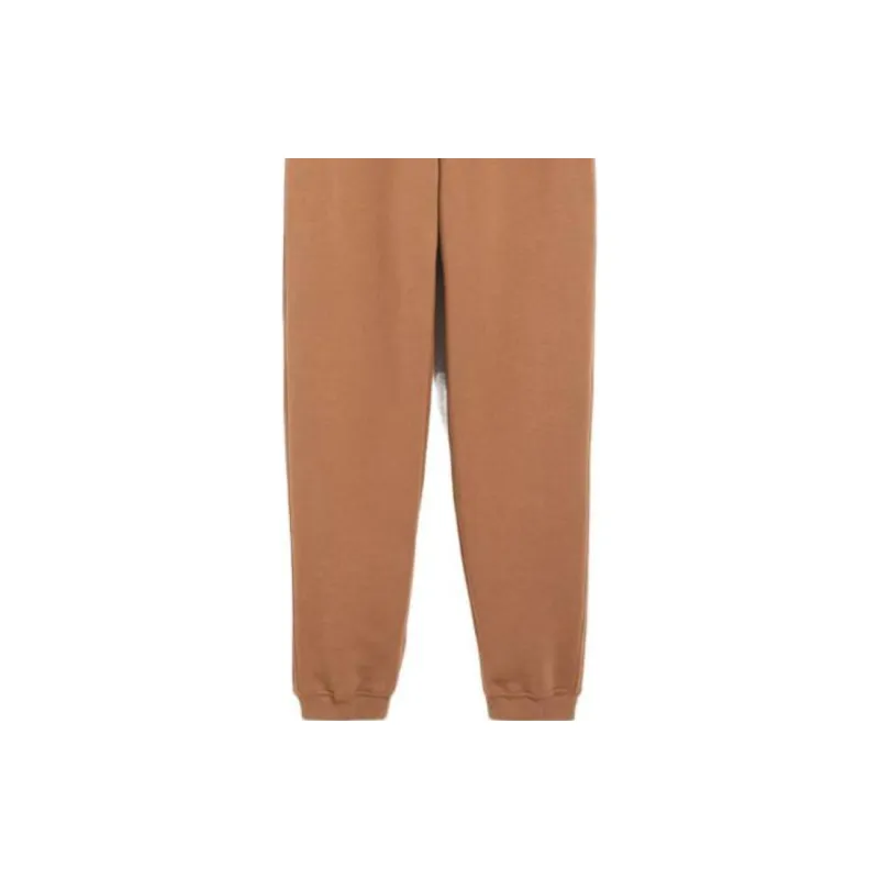 MaxMara Tamaro Collection Cotton Fleece Trousers Casual Pants Women's Khaki-2
