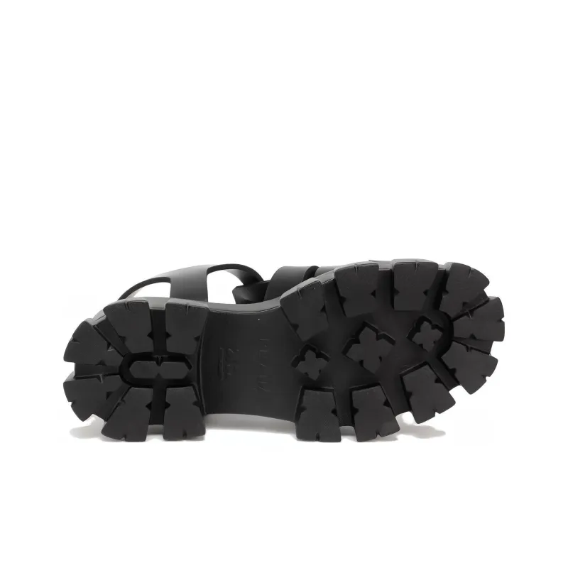 PRADA Triangle-logo Fisherman Sandals-4