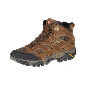 MERRELL Moab 2 Cushioning Anti-Slip And Wear-Resistant Mid-Top Trekking Shoes Men's Brown