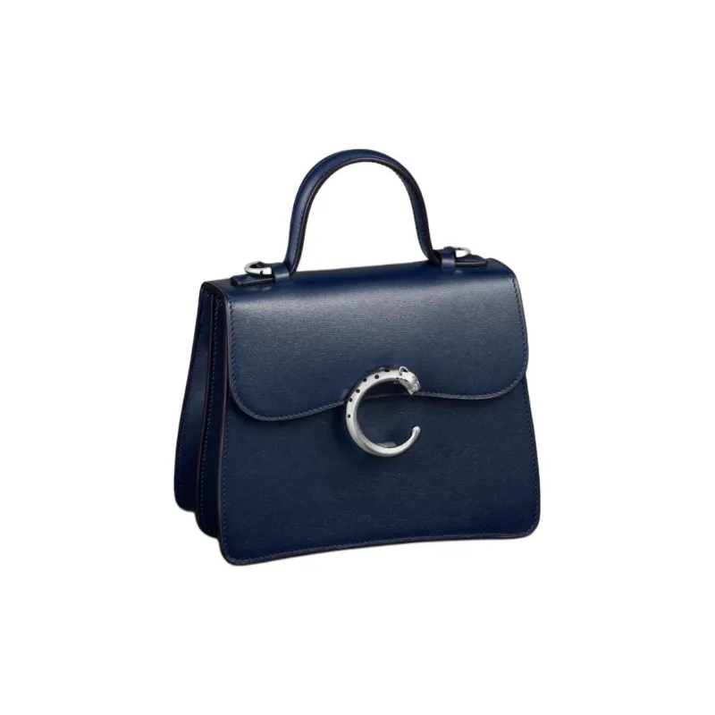 CARTIER Panthère De Cartier Cow Leather One Shoulder Handbags Mini Women's Navy-1