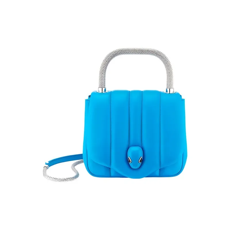 BVLGARI X AMBUSH Collaboration Lambskin Handbag Unisex Bright Blue-0