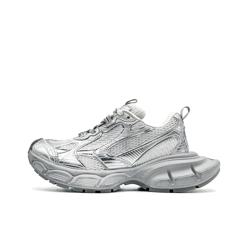 Hong Kong Meng Slip Resistant, Breathable, Height Increasing Low Top Chunky Sneakers Unisex-1
