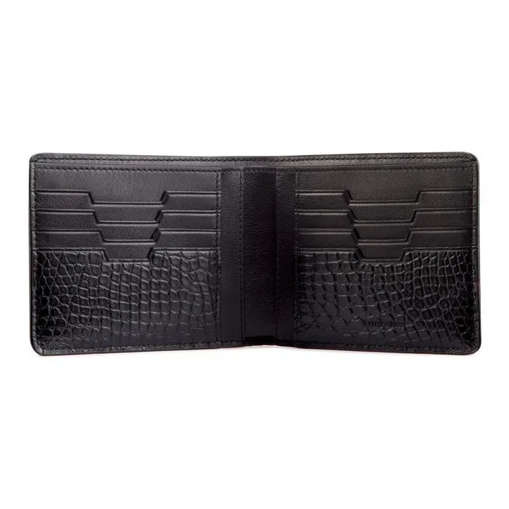 STEFANO RICCI Calfskin Wallet Men's Black-3