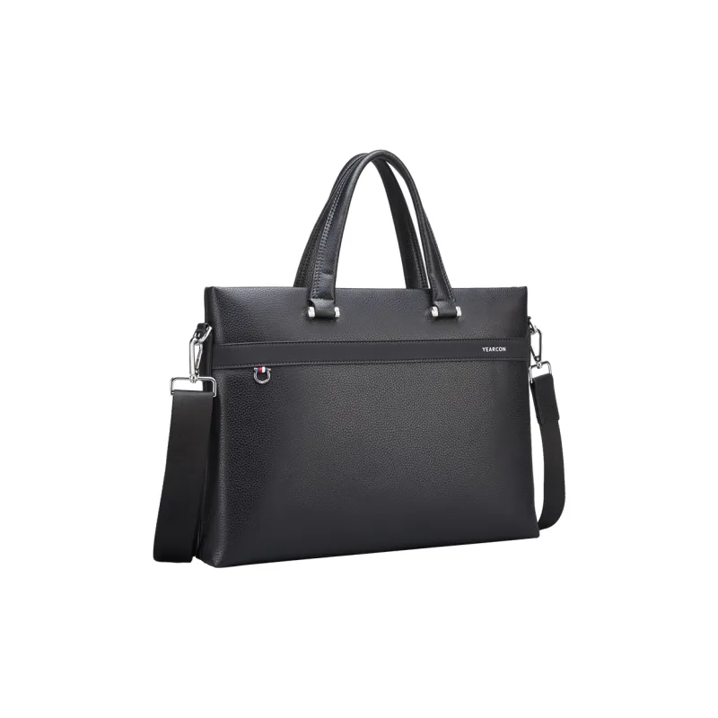 YEARCON Artificial Leather Briefcase, Laptop Bag, Shoulder Bag, Crossbody Bag, Handbag Tubas Men's Black-2