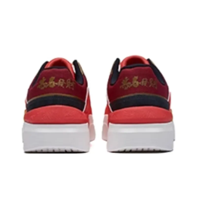 361° Durable Breathable Low-Top Skateboard Shoes Men's Red Gold-2