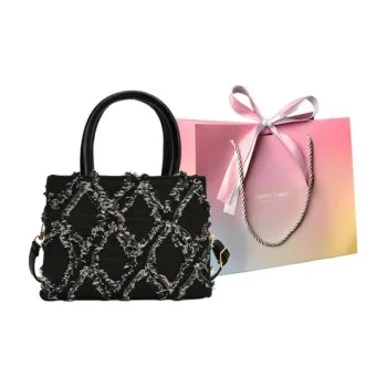 Yalu PU Tote Bag Shopping Bag Handbag Women's White/Black/Blue