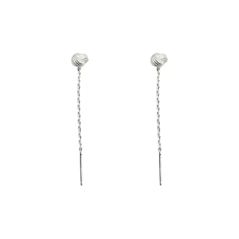 ERXI 925 Silver Needles Drop Earrings Women's-0