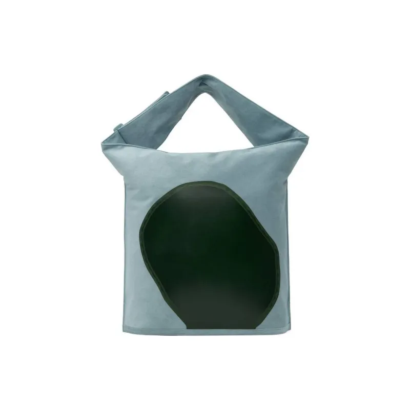 Homme Plissé Issey Miyake Ronan Bouroullec X RB_BAS Relief Faux Suede Shoulder Bag Men's Blue-0