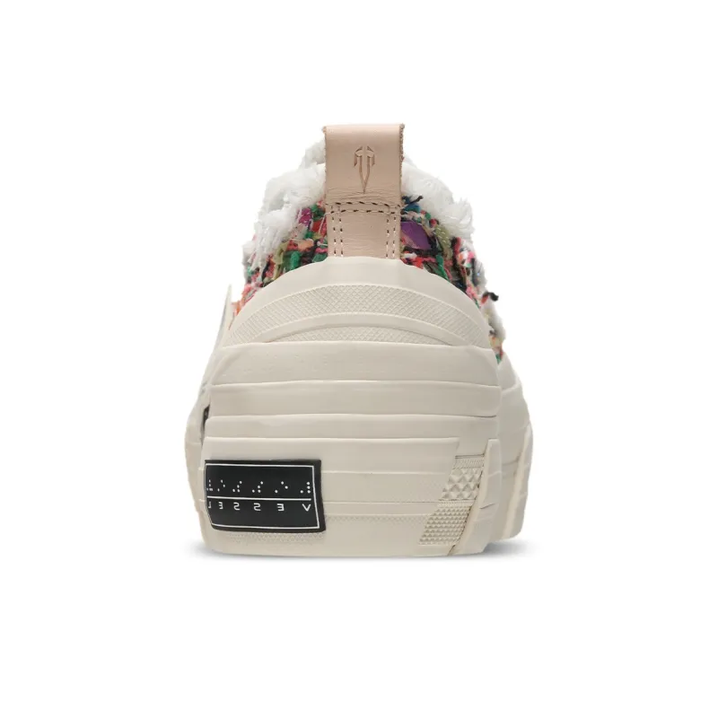 VESSEL Cushioning Lightweight Low Top Skateboard Shoes Unisex Beige Multicolor-3
