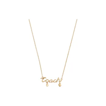 COACH Glass Necklaces Women's Gold