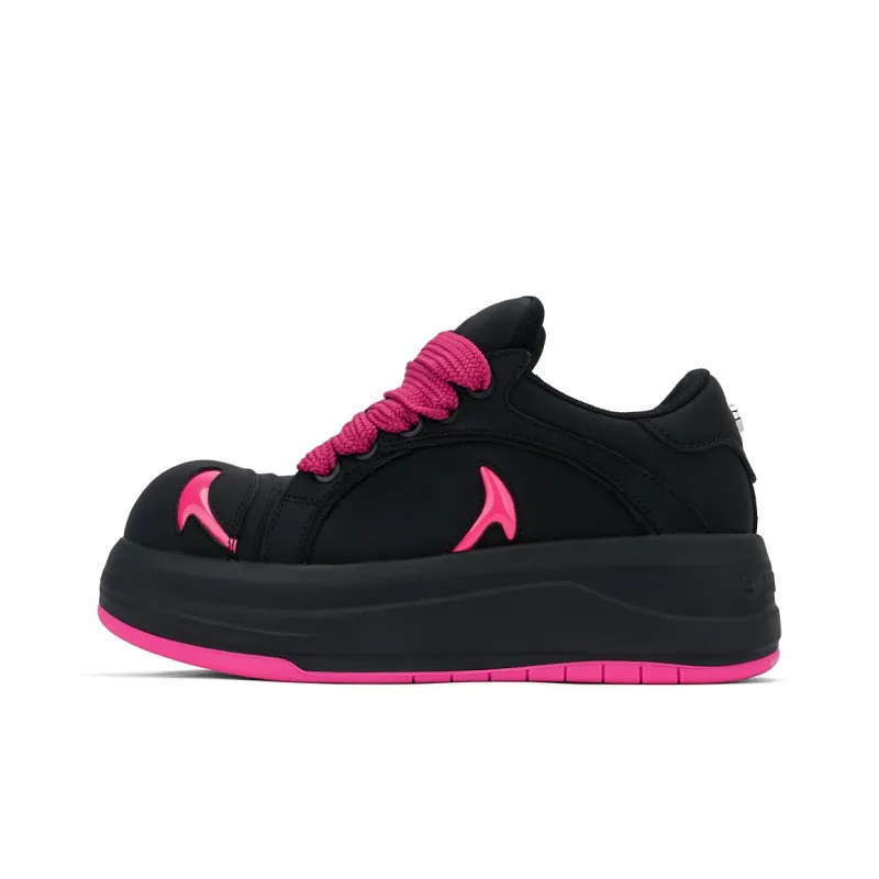 SMILEY White Whale Series Low Top Skateboard Shoes Women's Raspberry Filling-0