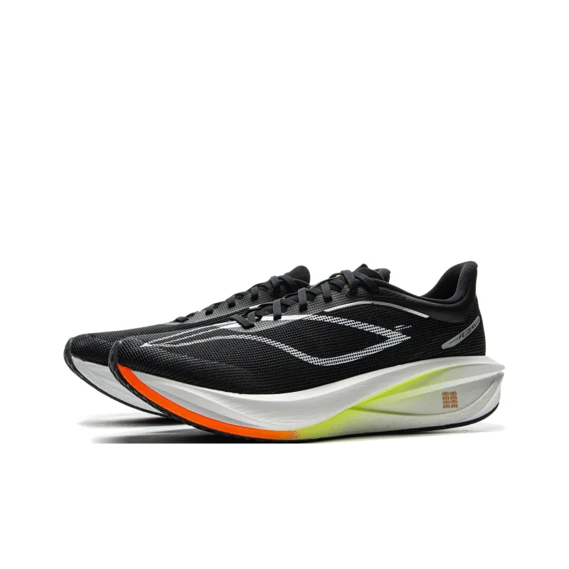 LiNing Flyer 5 Challenger Cushioned Slip-Resistant Rebound Low-Top Carbon Plate Marathon Running Shoes Men's Black-2