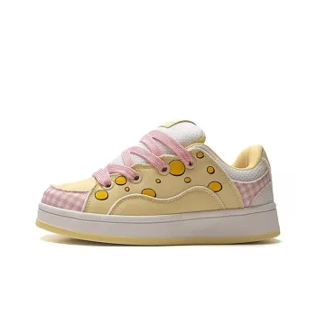 WJA Thermal, Slip Resistant, And Abrasion Resistant Coverage Low Top Skateboard Shoes Women's Bubbles Pink