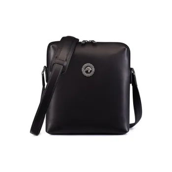 STEFANO RICCI Calfskin Shoulder Bag Men's Black