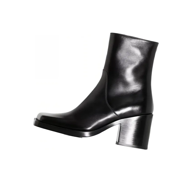 Balenciaga Black Cut 80 Boots Black Leather Women's-2